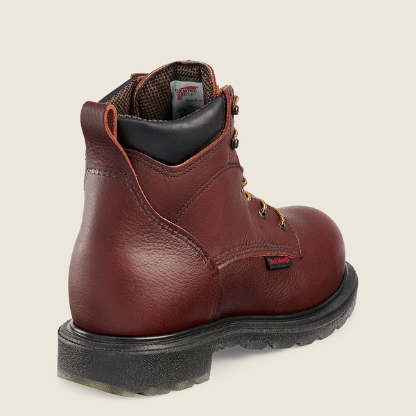 Mens Red Wing Supersole® 2.0 - 6-inch Waterproof Csa Toe - Safety Boots Burgundy - HFJ516793